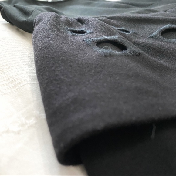 TIBI BLACK WOOL CASHMERE BLEND SLEEVELESS PEPLUM FORMAL SHEATH DRESS - 4 - Picture 9 of 10